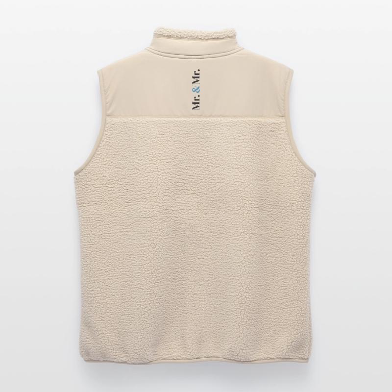 Mr. and Mr. Wedding Design in Vertical Type Stack  Unisex Sherpa Gilet by Stanley/Stella