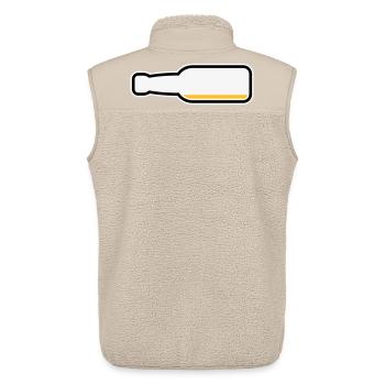 Bierflasche Leer (Bier Bierchen Symbol / POS 3C) - Unisex Sherpaweste von Stanley/Stella - Beige - Hinten - AI Model Male 178 light (178cm)