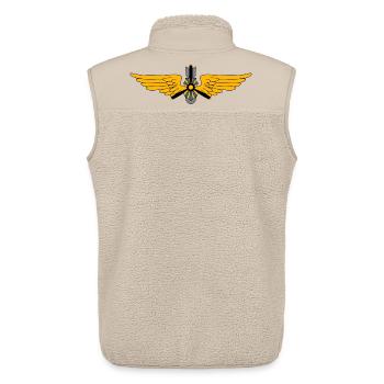 Militär Pilot - Unisex Sherpaweste von Stanley/Stella - Beige - Hinten - AI Model Male 178 light (178cm)