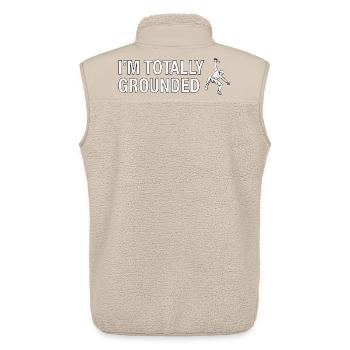 Escalade totalement ancrée - Veste sans manches sherpa unisexe Stanley/Stella - beige - Dos - AI Model Male 178 light (178cm)