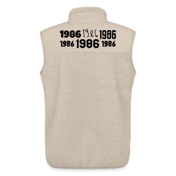 1986 - Awesome since 1986 - Unisex Sherpa Gilet by Stanley/Stella - beige - Back - AI Model Male 178 light (178cm)