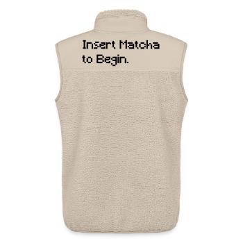 Insert Matcha to Begin - Lustiges Retro Gaming Tee - Unisex Sherpaweste von Stanley/Stella - Beige - Hinten - AI Model Male 178 light (178cm)