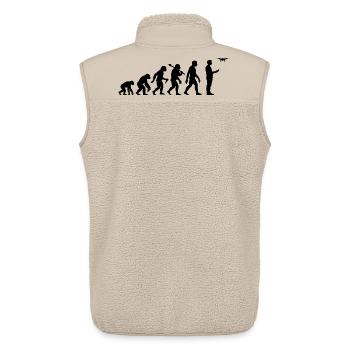 Drohne Evolution Für Drone Piloten - Unisex Sherpaweste von Stanley/Stella - Beige - Hinten - AI Model Male 178 light (178cm)