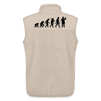 Chemiker Evolution Für Chemie Student Professor - Unisex Sherpaweste von Stanley/Stella - Beige - Hinten - AI Model Male 178 light (178cm)