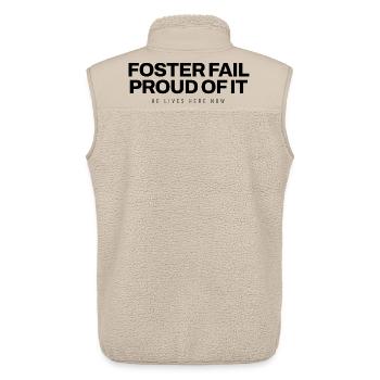 Tierschutz - Foster Fail Proud Of It - Tierheim - Unisex Sherpaweste von Stanley/Stella - Beige - Hinten - AI Model Male 178 light (178cm)