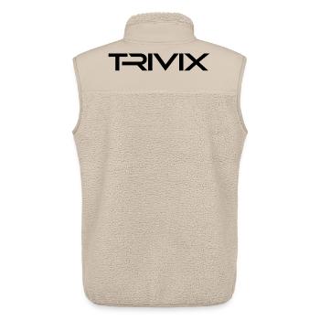 TRIVIX Offizielles Merchandise | Elektronische Musik - Unisex Sherpaweste von Stanley/Stella - Beige - Hinten - AI Model Male 178 light (178cm)