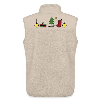 Lustige Symbole zu Weihnachten - Unisex Sherpaweste von Stanley/Stella - Beige - Hinten - AI Model Male 178 light (178cm)