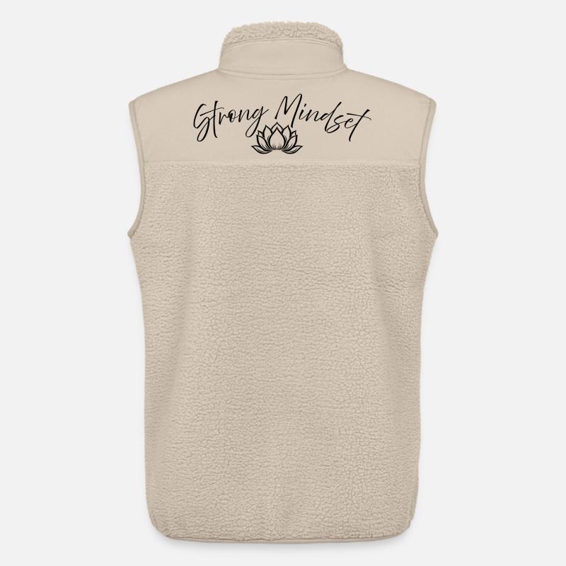Strong Mindset – Meditation Lotus Design - Unisex Sherpaweste von Stanley/Stella - Beige