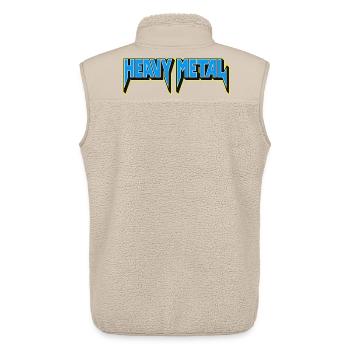 Heavy Metal Typographic Emblem - Unisex Sherpa Gilet by Stanley/Stella - beige - Back - AI Model Male 178 light (178cm)