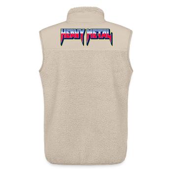 Heavy Metal 3D Typography Logo - Unisex Sherpa Gilet by Stanley/Stella - beige - Back - AI Model Male 178 light (178cm)
