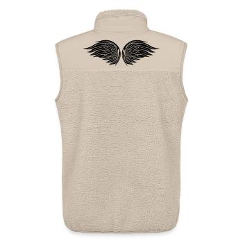 Angel wings, guardian angel, christmas. - Unisex Sherpa Gilet by Stanley/Stella - beige - Back - AI Model Male 178 light (178cm)