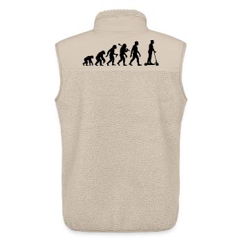 Roller Evolution Elektroroller Rollerfahrer - Unisex Sherpaweste von Stanley/Stella - Beige - Hinten - AI Model Male 178 light (178cm)
