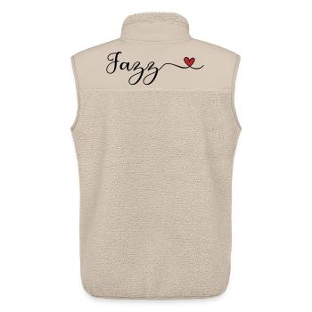 Jazz Heart Typografie - Unisex Sherpaweste von Stanley/Stella - Beige - Hinten - AI Model Male 178 light (178cm)