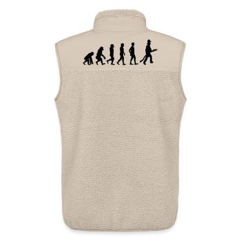 Fire evolution - Unisex Sherpa Gilet by Stanley/Stella - beige - Back - AI Model Male 178 light (178cm)