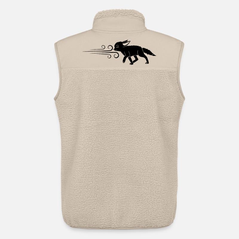 Der schwarze Fuchs und der Wind - Unisex Sherpaweste von Stanley/Stella - Beige
