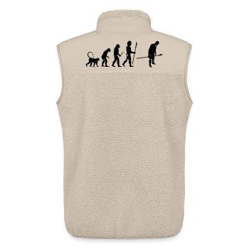 Development of a bakery - Unisex Sherpa Gilet by Stanley/Stella - beige - Back - AI Model Male 178 light (178cm)