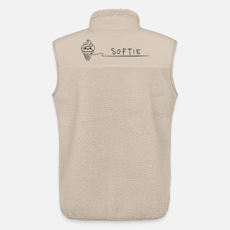 Softie Süßes Softeis Doodle Line Art - Unisex Sherpaweste von Stanley/Stella - Beige