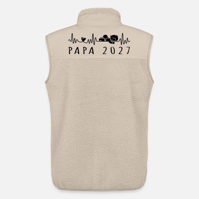 Futur Papa 2027 Annonce Grossesse - Unisex Sherpaweste von Stanley/Stella - Beige
