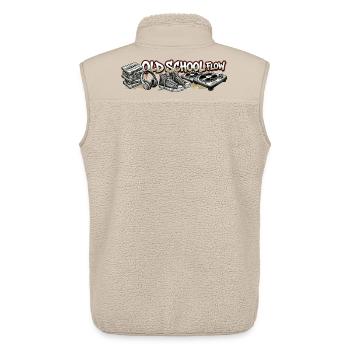 Old School Flow Retro Hip-Hop Motif - Unisex Sherpa Gilet by Stanley/Stella - beige - Back - AI Model Male 178 light (178cm)