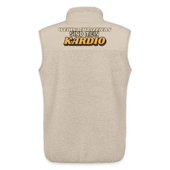Weihnachtsfeiern sind mein Kardio - Gastro - Unisex Sherpaweste von Stanley/Stella - Beige - Hinten - AI Model Male 178 light (178cm)