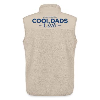 Club des papas cool - Veste sans manches sherpa unisexe Stanley/Stella - beige - Dos - AI Model Male 178 light (178cm)