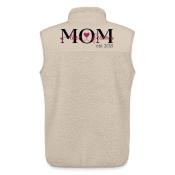 Maman - Veste sans manches sherpa unisexe Stanley/Stella - beige - Dos - AI Model Male 178 light (178cm)