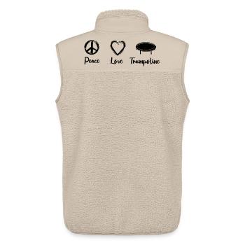 Trampolining Motivation - Unisex Sherpa Gilet by Stanley/Stella - beige - Back - AI Model Male 178 light (178cm)