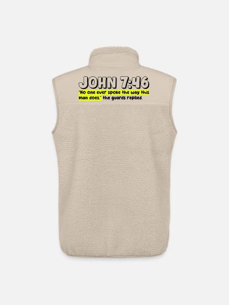 John 7:46 | Bible Quote - Unisex Sherpa Gilet by Stanley/Stella - beige