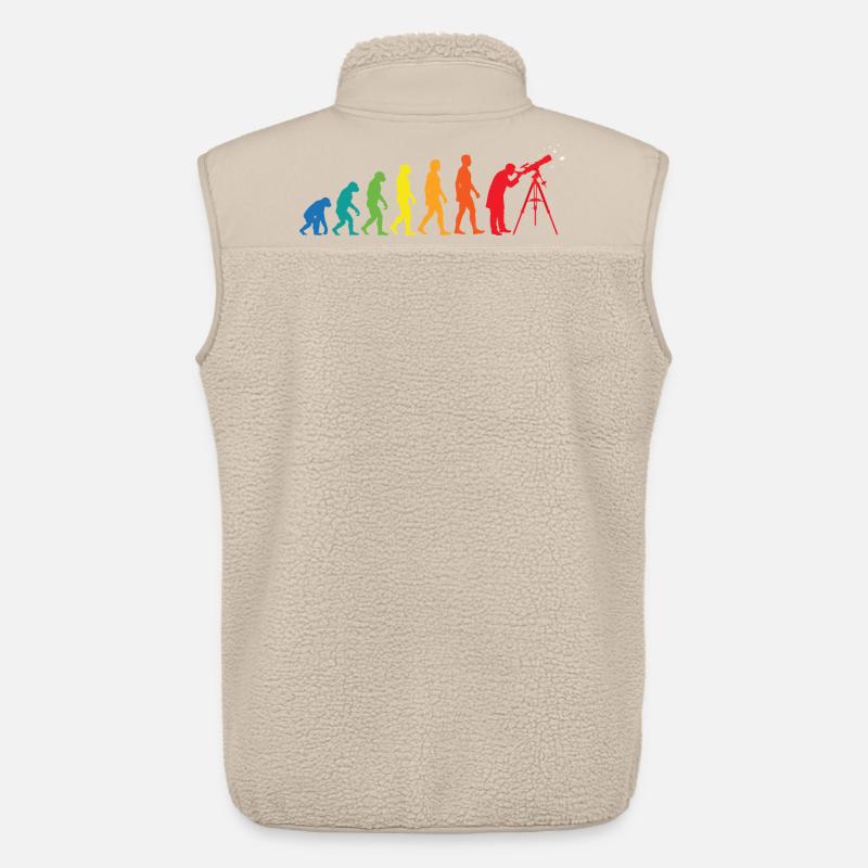 Evolution Astronomie – Weltraum Teleskop Design - Unisex Sherpaweste von Stanley/Stella - Beige
