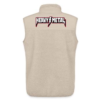 Heavy Metal 3D-Logo - Unisex Sherpaweste von Stanley/Stella - Beige - Hinten - AI Model Male 178 light (178cm)
