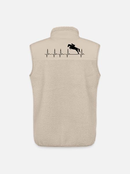 Pferde Design - Reiten Reiterin Geschenk - Unisex Sherpaweste von Stanley/Stella - Beige