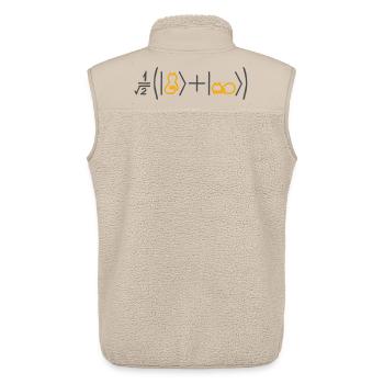 Keine Katzen wurden verletzt (für helle Hintergründe) - Unisex Sherpaweste von Stanley/Stella - Beige - Hinten - AI Model Male 178 light (178cm)