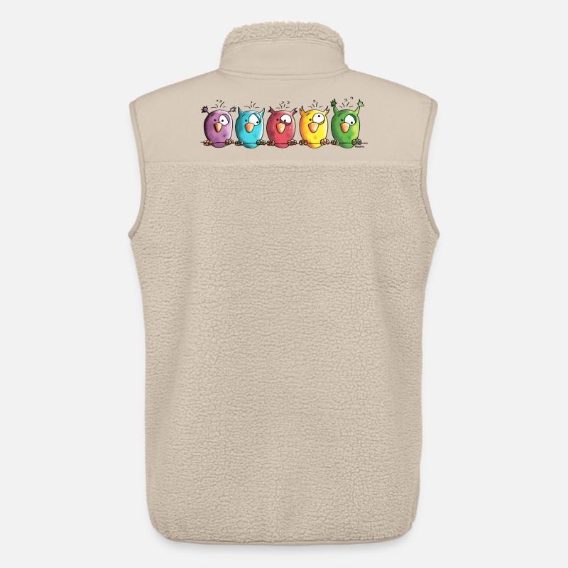 Funny Owls - Eule - Vogel - Unisex Sherpaweste von Stanley/Stella - Beige
