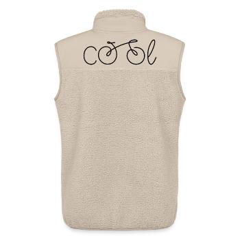 Bicyclette - Veste sans manches sherpa unisexe Stanley/Stella - beige - Dos - AI Model Male 178 light (178cm)