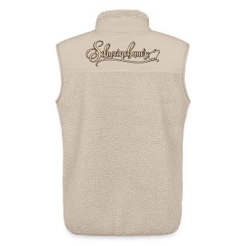 Landwirt Schweinebauer Schweine Stall Leidenschaft - Unisex Sherpaweste von Stanley/Stella - Beige - Hinten - AI Model Male 178 light (178cm)