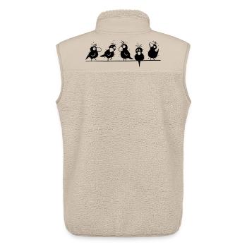 Happy Raben - Unisex Sherpaweste von Stanley/Stella - Beige - Hinten - AI Model Male 178 light (178cm)