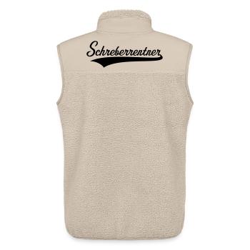 Schreberrentner (Rentner / Schrebergärtner / B) - Unisex Sherpaweste von Stanley/Stella - Beige - Hinten - AI Model Male 178 light (178cm)