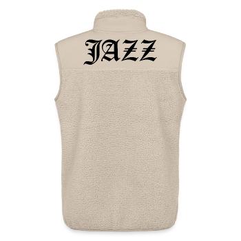Jazz-Gothic-Logo-Logo T-Shirt - Unisex Sherpaweste von Stanley/Stella - Beige - Hinten - AI Model Male 178 light (178cm)