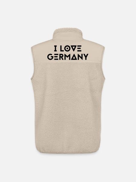 I LOVE GERMANY - Unisex Sherpa Gilet by Stanley/Stella - beige