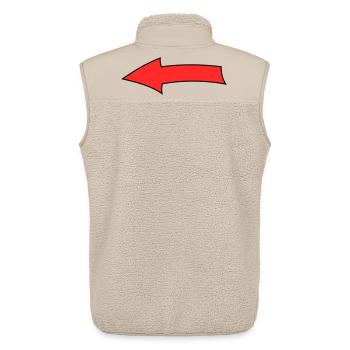 Arrow bow - Unisex Sherpa Gilet by Stanley/Stella - beige - Back - AI Model Male 178 light (178cm)