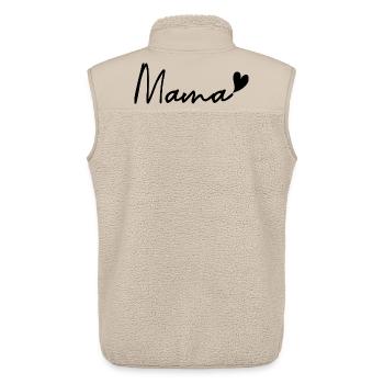Mama - Veste sans manches sherpa unisexe Stanley/Stella - beige - Dos - AI Model Male 178 light (178cm)