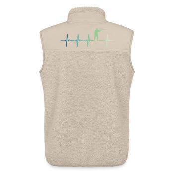 Jagd Herzschlagjäger - Unisex Sherpaweste von Stanley/Stella - Beige - Hinten - AI Model Male 178 light (178cm)
