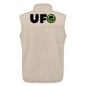 Alien alien logo - Unisex Sherpa Gilet by Stanley/Stella - beige - Back - AI Model Male 178 light (178cm)
