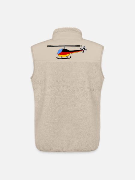 Hubschrauber Deutschland Flagge Kinder - Unisex Sherpaweste von Stanley/Stella - Beige