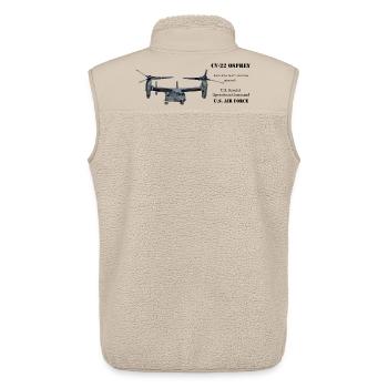 V-22 Osprey - Unisex Sherpa Gilet by Stanley/Stella - beige - Back - AI Model Male 178 light (178cm)