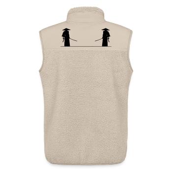Samurai Kampf - Unisex Sherpaweste von Stanley/Stella - Beige - Hinten - AI Model Male 178 light (178cm)
