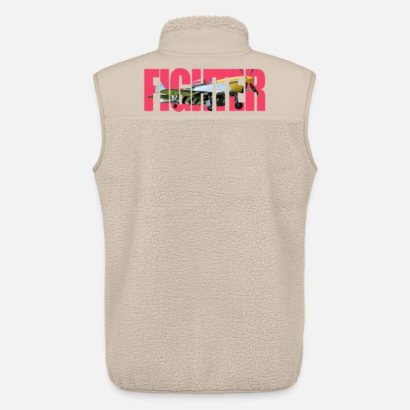 Fighter P-51 - Unisex Sherpaweste von Stanley/Stella - Beige