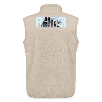 Fighter - Unisex Sherpa Gilet by Stanley/Stella - beige - Back - AI Model Male 178 light (178cm)