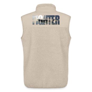 Fighter Spitfire - Unisex Sherpa Gilet by Stanley/Stella - beige - Back - AI Model Male 178 light (178cm)