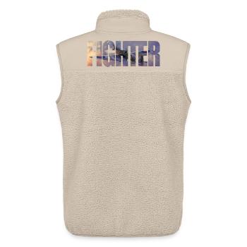 Chasseur Spitfire - Veste sans manches sherpa unisexe Stanley/Stella - beige - Dos - AI Model Male 178 light (178cm)